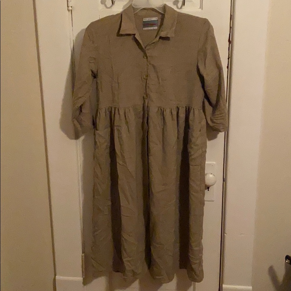 Urban outfitters tan babydoll dress